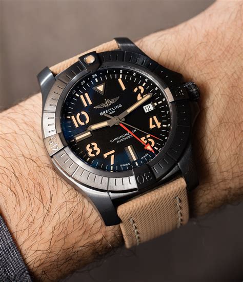 breitling avenger automatic gmt 45 night mission review|breitling avenger 45 for sale.